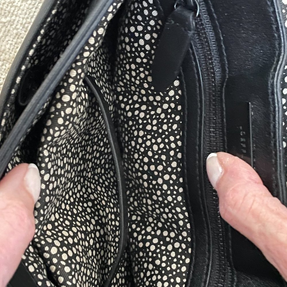 Loeffler Randall Black Chain Strap Crossbody Handbag - Picture 9 of 11